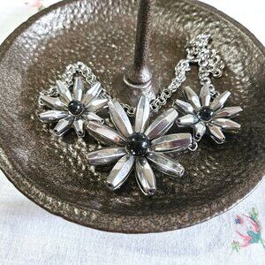 Chunky Metal Floral Necklace